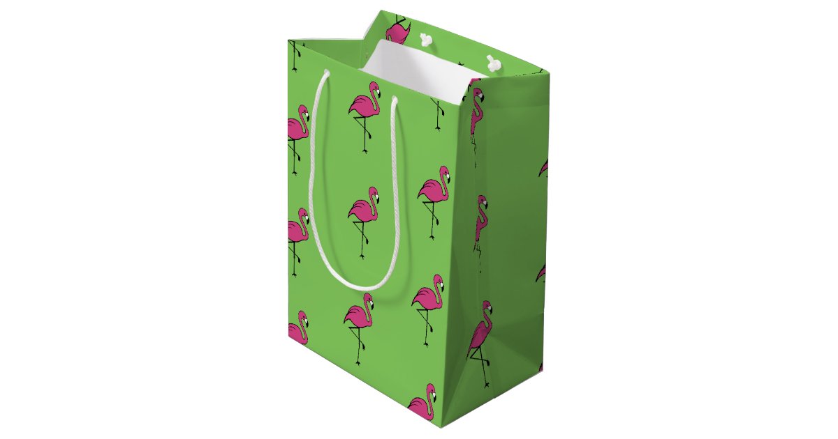 Retro Pink Flamingo Gift Bag | Zazzle