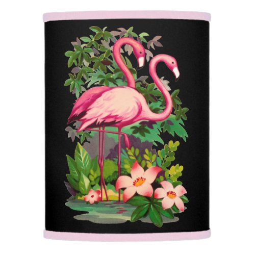 Retro Pink Flamingos Classic Lamp Shade