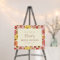 Retro Pink Floral Groovy Bridal Shower Welcome 