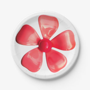 Retro Pink Flower Floral Spring Garden Wedding Paper Plates