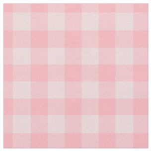 Retro Pink Gingham Checkered Pattern Background Fabric