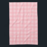 Retro Pink Gingham Checkered Pattern Background Kitchen Towel<br><div class="desc">This light pink gingham / checked pattern background looks pretty as-is or as a retro backdrop for your text and photos. Just "Customize It" to make changes. You can even select the seamless,  tiled pattern and make it bigger or smaller.

 Have fun with this pretty pink checkered plaid design.</div>