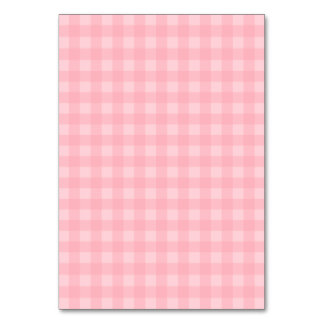 Retro Pink Gingham Checkered Pattern Background Table Number