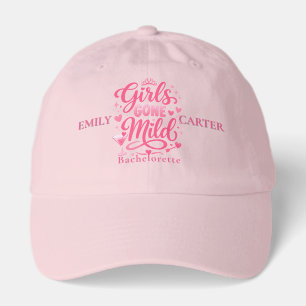 Retro Pink Girls Gone Mild Bachelorette Spa Hat