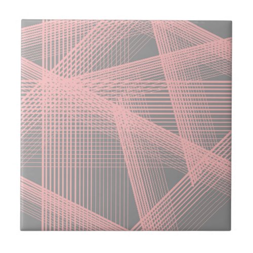 Retro Pink Gray Wired Wires Ceramic Tiles 425 sq