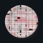 Retro Pink Grid and Starbursts Paper Plates<br><div class="desc">These Retro Pink Grid and Starbursts Paper Plates are where vintage style meets modern day. It features a light pink background with kitschy, off kilter squares and rectangles in dove grey and three shades of pink. The whimsical blocks of color are overlayed and worked into some of the grid intersections....</div>