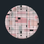 Retro Pink Grid and Starbursts Paper Plates<br><div class="desc">These Retro Pink Grid and Starbursts Paper Plates are where vintage style meets modern day. It features a light pink background with kitschy, off kilter squares and rectangles in dove grey and three shades of pink. The whimsical blocks of color are overlayed and worked into some of the grid intersections....</div>
