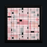 Retro Pink Grid and Starbursts Tile Gift Box<br><div class="desc">This Retro Pink Grid and Starbursts Tile Gift Box is where vintage style meets modern day. It features a light pink background with kitschy, off kilter squares and rectangles in dove grey and three shades of pink. The whimsical blocks of color are overlayed and worked into some of the grid...</div>