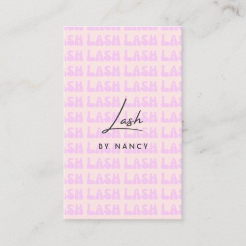 Retro Pink Groovy Lashes  Business Card