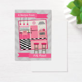 Retro Pink Kitchen Recipe Cards (Desk)