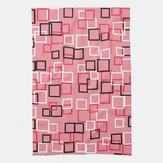 Retro Pink Kitchen Towel (Vertical)
