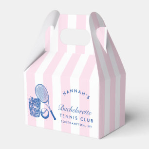 Retro Pink Last Swing Before The Ring Tennis Bach Favor Boxes