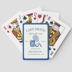 Retro Pink Last Swing Before The Ring Tennis Bach Poker Cards