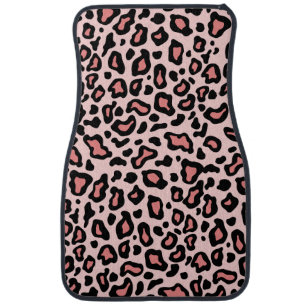 Retro Pink Leopard Car Floor Mats