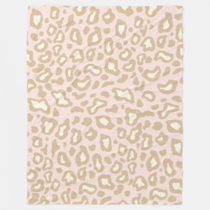 Retro Pink Leopard Fleece Bedroom Bed Blanket Gift