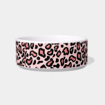 Retro Pink Leopard Pet Bowl<br><div class="desc">A pretty pink leopard print decorates this cute pet bowl. The design is from original art.</div>