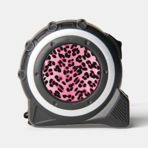 Retro Pink Leopard Print Tape Measure