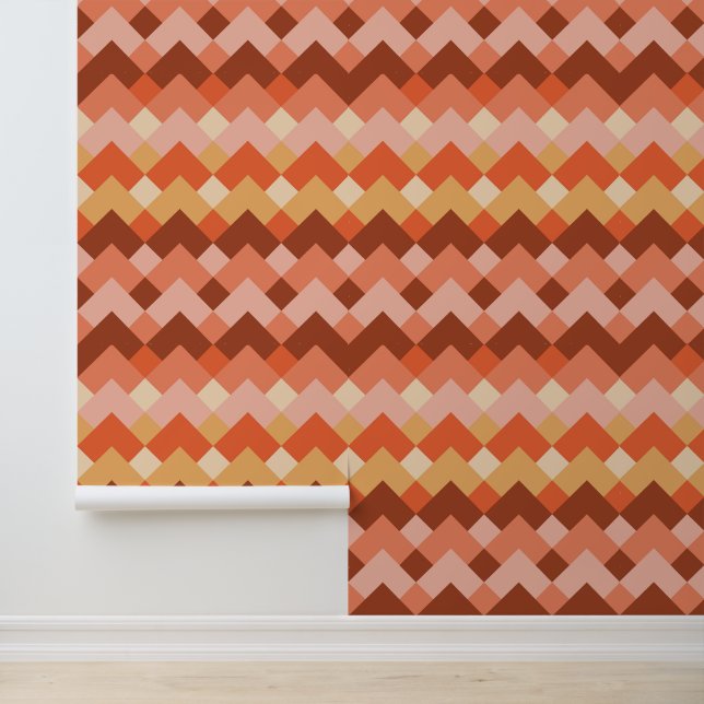 Retro Pink Mid Century Wallpaper (Application)