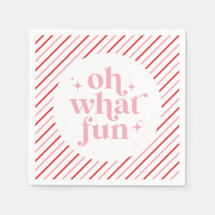 Retro Pink Oh What Fun Napkins