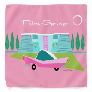 Retro Pink Palm Springs Bandana