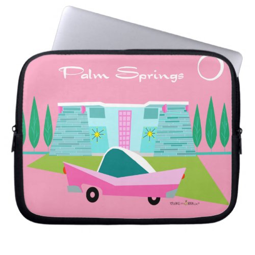 Retro Pink Palm Springs Electronics Bag