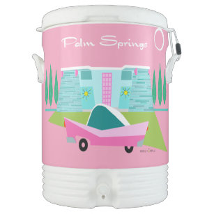 Retro Pink Palm Springs Igloo  Cooler