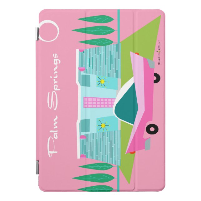 Retro Pink Palm Springs iPad Smart Cover (Front)