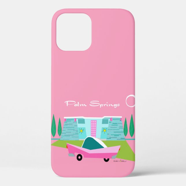 Retro Pink Palm Springs iPhone / iPad case (Back)