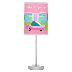 Retro Pink Palm Springs Lamp