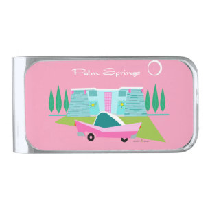 Retro Pink Palm Springs Money Clip
