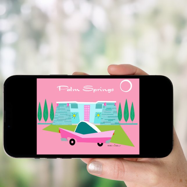 Retro Pink Palm Springs Poster (Front Digital)