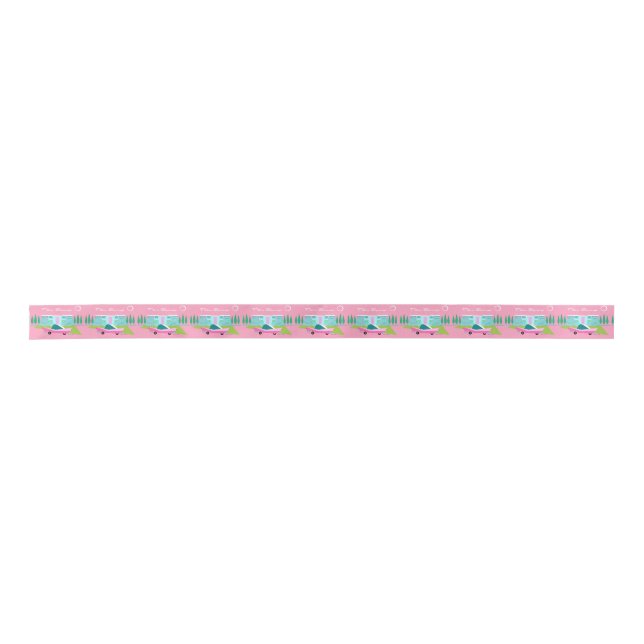 Retro Pink Palm Springs Ribbon (Front)