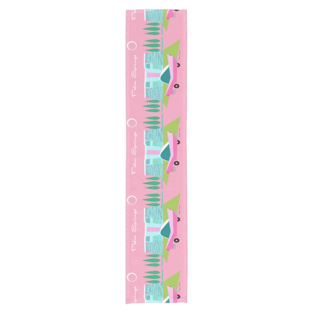 Retro Pink Palm Springs Table Runner (Front)