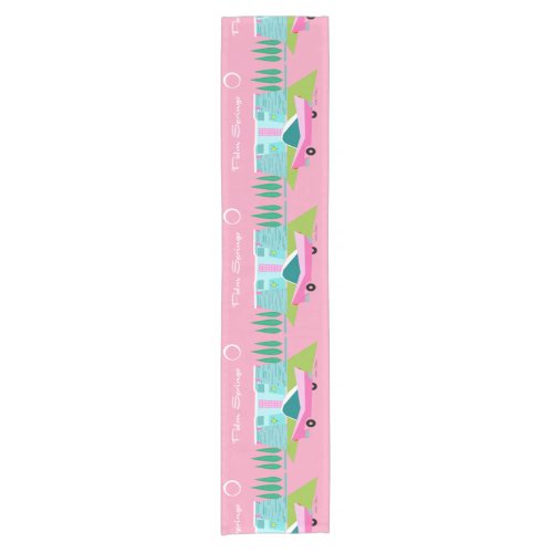 Retro Pink Palm Springs Table Runner