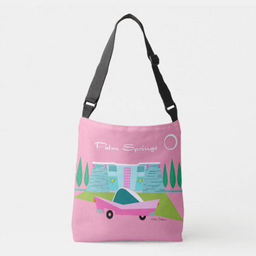 Retro Pink Palm Springs Tote