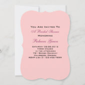Retro pink Paris eiffel tower bridal tea party Invitation (Back)