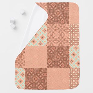 Retro Pink Patchwork Baby Blanket
