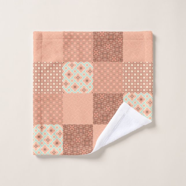 Retro Pink Patchwork Wash Cloth (Wash Cloth)