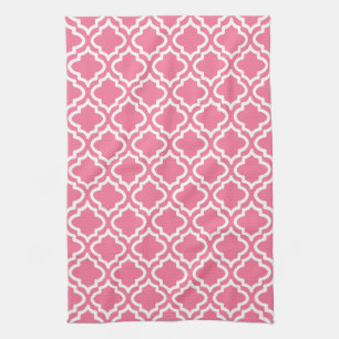 Retro Pink Pattern Kitchen Towel Gift