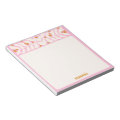 Retro Pink Personalized Notepad | Zazzle