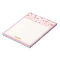 Retro Pink Personalized Notepad | Zazzle