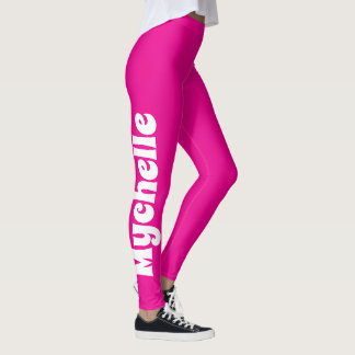 Retro Pink Personalized Yoga & Pilates Leggings