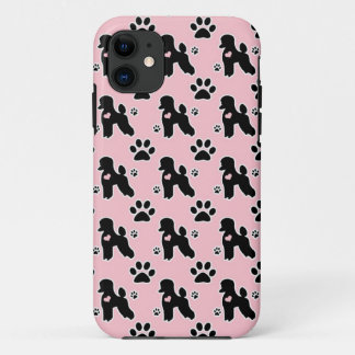 Retro Pink Poodles iPhone 11 Case