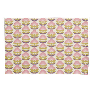 Retro Pink & Purple Floral Pattern Pillow Case