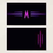 Retro Pink Purple Modern Monogram /House-of-Grosch (Front & Back)