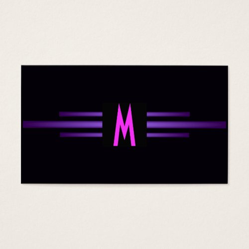 Retro Pink Purple Modern Monogram /House-of-Grosch Business Card Templates
