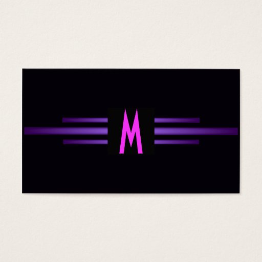 Customizable Retro Pink Purple Modern Monogram /House-of-Grosch Business Card Templates