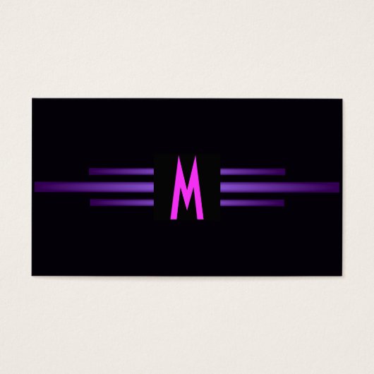 Retro Pink Purple Modern Monogram /House-of-Grosch (Front)
