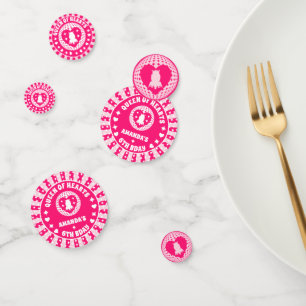 Retro Pink Queen Of Hearts Birthday Confetti