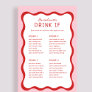 Retro Pink Red Bachelorette Drink If Game Cards